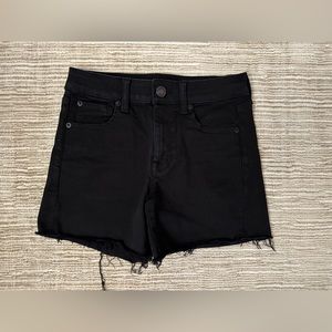 AE Black High Rise Jean Shorts